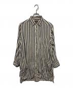 NIGEL CABOURNナイジェルケーボン）の古着「リネンライプシャツ」｜ベージュ×グレー