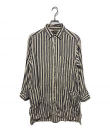 NIGEL CABOURN（ナイジェルケーボン）の古着「リネンライプシャツ」｜ベージュ×グレー