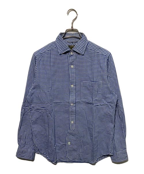 NIGEL CABOURN（ナイジェルケーボン）NIGEL CABOURN (ナイジェルケーボン) ギンガムチェックシャツ ブルー サイズ:48の古着・服飾アイテム