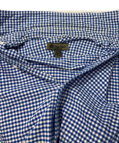 NIGEL CABOURN（ナイジェルケーボン）NIGEL CABOURN (ナイジェルケーボン) ギンガムチェックシャツ ブルー サイズ:48の古着・服飾アイテム