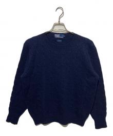 POLO RALPH LAUREN（ポロ・ラルフローレン）の古着「ケーブルニット」｜ネイビー