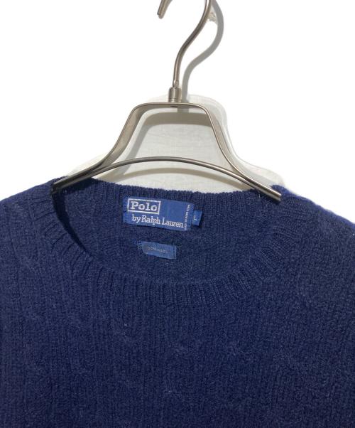 POLO RALPH LAUREN（ポロ・ラルフローレン）POLO RALPH LAUREN (ポロ・ラルフローレン) ケーブルニット ネイビー サイズ:Lの古着・服飾アイテム