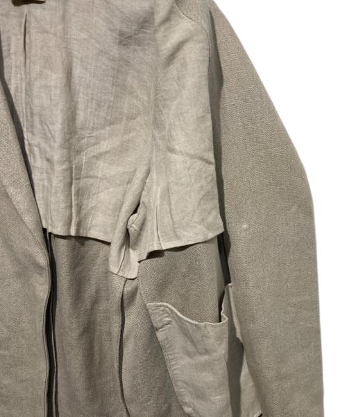 Curensology（カレンソロジー）Curensology (カレンソロジー) リネンハーフコート ベージュ サイズ:Fの古着・服飾アイテム