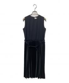 noir kei ninomiya（ノワール ケイ ニノミヤ）の古着「切替ノースリーブワンピース」｜ブラック