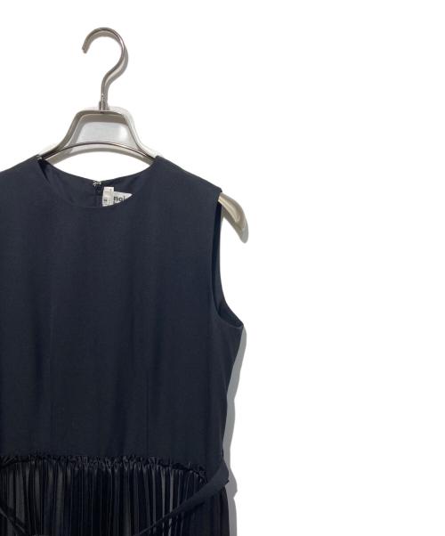 noir kei ninomiya（ノワール ケイ ニノミヤ）noir kei ninomiya (ノワール ケイ ニノミヤ) 切替ノースリーブワンピース ブラック サイズ:Sの古着・服飾アイテム