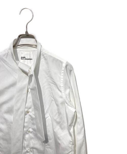 noir kei ninomiya（ノワール ケイ ニノミヤ）noir kei ninomiya (ノワール ケイ ニノミヤ) ボウタイブラウス ホワイト サイズ:XSの古着・服飾アイテム