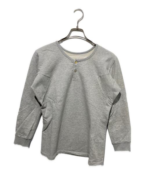 Maison Margiela（メゾンマルジェラ）Maison Margiela (メゾンマルジェラ) Invitation ダメージ スウェットシャツ グレー サイズ:Sの古着・服飾アイテム