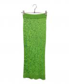 MM6 Maison Margielaエムエムシックスメゾンマルジェラ）の古着「ニットスカート」｜グリーン