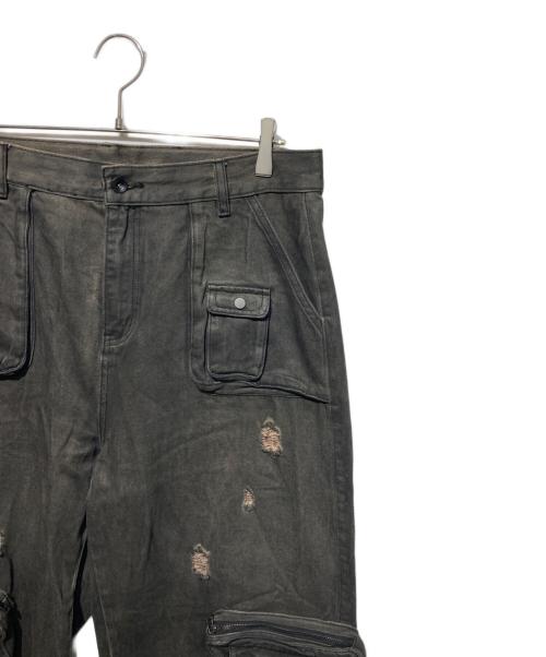 TROUBLED WATERS（トラブルウォーター）Troubled Waters (トラブルウォーター) SAFARI CARGO PANTS カーゴパンツ グレー サイズ:Lの古着・服飾アイテム