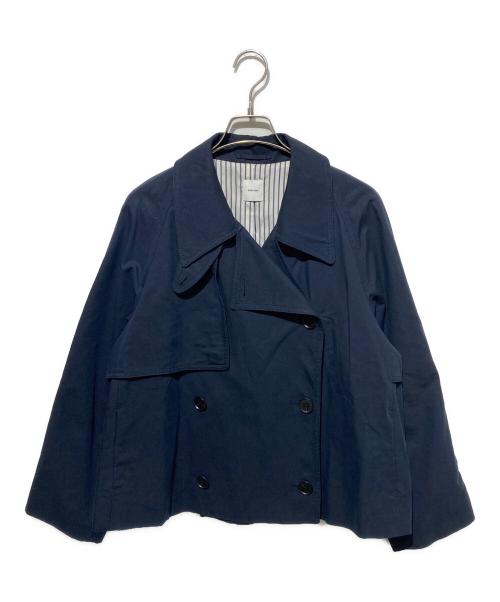 Spick and Span（スピック＆スパン）Spick and Span (スピック＆スパン) ソフトツイルショートトレンチコート ネイビー サイズ:38の古着・服飾アイテム
