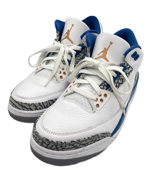 NIKE（ナイキ）NIKE (ナイキ) Air Jordan 3 Retro ホワイト×ブルー サイズ:26cmの古着・服飾アイテム
