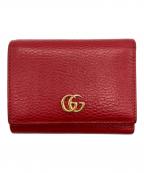 GUCCIグッチ）の古着「3つ折り財布」｜レッド