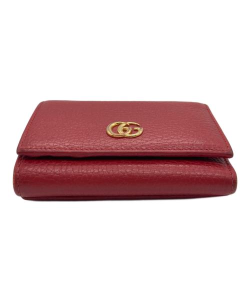 GUCCI（グッチ）GUCCI (グッチ) 3つ折り財布 レッドの古着・服飾アイテム