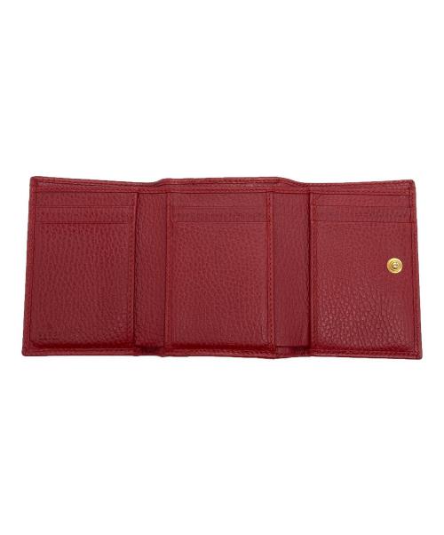 GUCCI（グッチ）GUCCI (グッチ) 3つ折り財布 レッドの古着・服飾アイテム