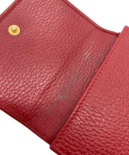 GUCCI（グッチ）GUCCI (グッチ) 3つ折り財布 レッドの古着・服飾アイテム