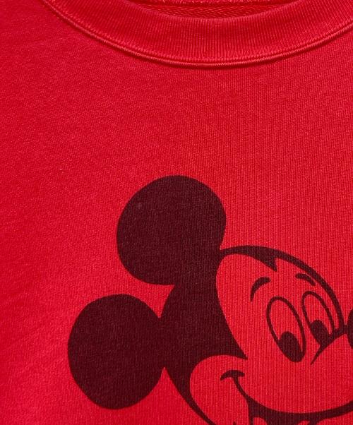 WCJ（ダブルシージェイ）WCJ (ダブルシージェイ) Disney (ディズニー) SWEAT TOP(ミッキー) レッド サイズ:Fの古着・服飾アイテム