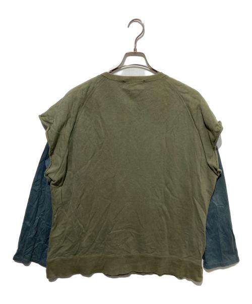 Azuma（アズマ）Azuma (アズマ) LAYARD SWEAT SHIRT オリーブの古着・服飾アイテム