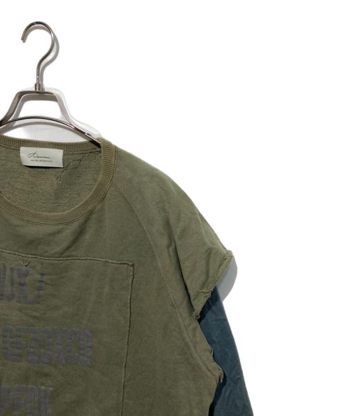 Azuma（アズマ）Azuma (アズマ) LAYARD SWEAT SHIRT オリーブの古着・服飾アイテム