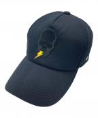 lucien pellat-finetルシアン・ペラフィネ）の古着「どくろ刺繍キャップ」｜ブラック