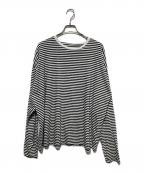 journal standard luxeジャーナルスタンダード ラックス）の古着「コンパクトジャージー クルーネックBigプルオーバー」｜ホワイト×ブラック