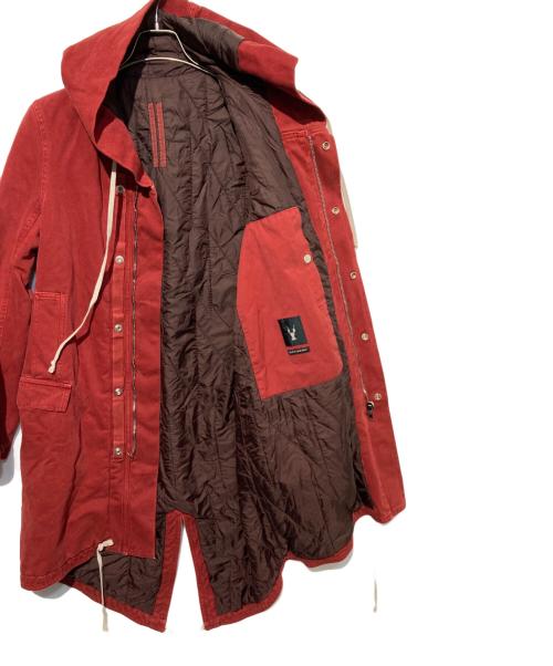 DRKSHDW（ダークシャドウ）DRKSHDW (ダークシャドウ) フィッシュテールパーカー レッド サイズ:Sの古着・服飾アイテム