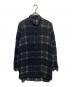 TRANSIT UOMO（トランジット ウオモ）の古着「製品染めウールチェックロングシャツ」｜ブラック