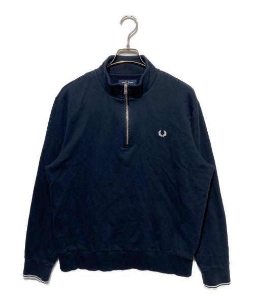 FRED PERRY（フレッドペリー）FRED PERRY (フレッドペリー) Half Zip Sweatshirt ハーフジップスウェット ネイビー サイズ:XLの古着・服飾アイテム
