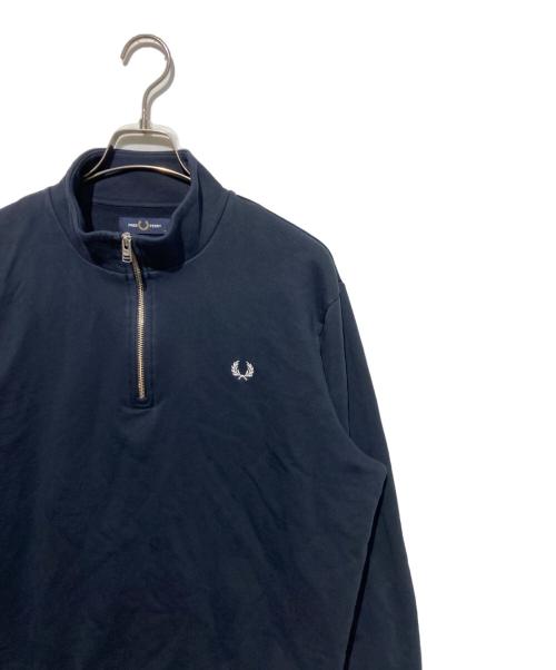 FRED PERRY（フレッドペリー）FRED PERRY (フレッドペリー) Half Zip Sweatshirt ハーフジップスウェット ネイビー サイズ:XLの古着・服飾アイテム