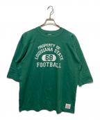 WORKERSワーカーズ）の古着「Football T, LOUISIANA フットボールTシャツ」｜グリーン