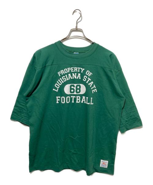 WORKERS（ワーカーズ）WORKERS (ワーカーズ) Football T, LOUISIANA フットボールTシャツ グリーン サイズ:XLの古着・服飾アイテム