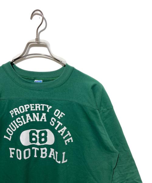 WORKERS（ワーカーズ）WORKERS (ワーカーズ) Football T, LOUISIANA フットボールTシャツ グリーン サイズ:XLの古着・服飾アイテム