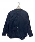 WORKERSワーカーズ）の古着「バンドカラーシャツ」｜インディゴ