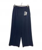 PLSTプラステ）の古着「トリアセブレンド２タックワイドパンツ」｜ネイビー