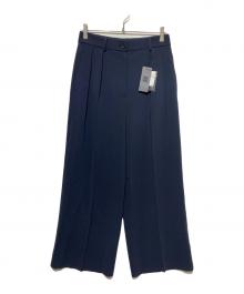 PLST（プラステ）の古着「トリアセブレンド２タックワイドパンツ」｜ネイビー