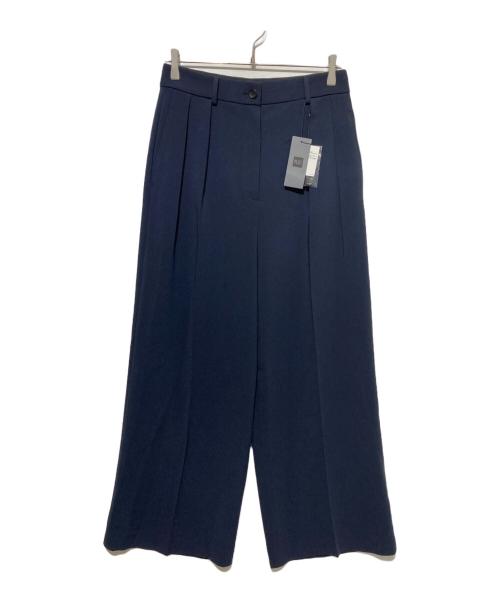 PLST（プラステ）PLST (プラステ) トリアセブレンド２タックワイドパンツ ネイビー サイズ:XL 未使用品の古着・服飾アイテム