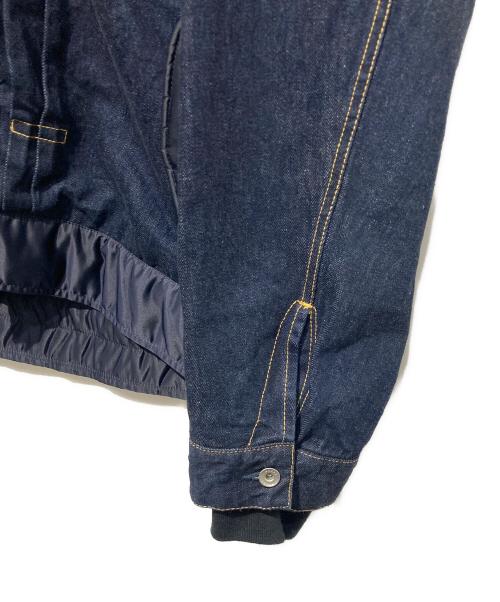 sacai（サカイ）sacai (サカイ) DENIM X NYLON TWILL BLOUSON ドッキングデニムジャケット インディゴ サイズ:4の古着・服飾アイテム