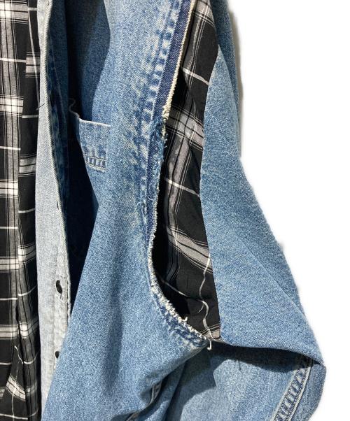 BALENCIAGA（バレンシアガ）BALENCIAGA (バレンシアガ) twinset Hoodie ツインセットフーディー ブラック×ブルー サイズ:39の古着・服飾アイテム