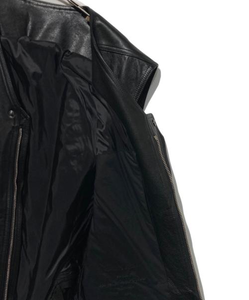 RICK OWENS（リックオウエンス）RICK OWENS (リックオウエンス) レースアップカーフレザーベスト ブラック サイズ:52の古着・服飾アイテム