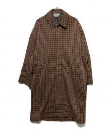 YOKE（ヨーク）の古着「DOUBLE JQUARD KNIT BALCOLLAR COAT」｜ブラウン