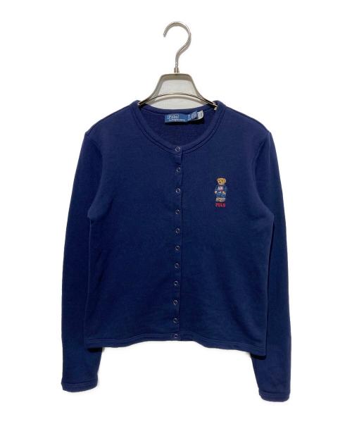 POLO RALPH LAUREN（ポロ・ラルフローレン）POLO RALPH LAUREN (ポロ・ラルフローレン) ポロベア刺繍スウェットカーディガン ネイビー サイズ:XSの古着・服飾アイテム