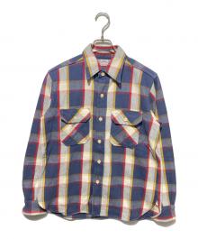 WAREHOUSE（ウエアハウス）の古着「ネルシャツ」｜ネイビー×ホワイト
