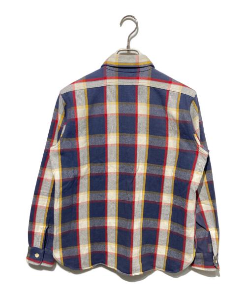 WAREHOUSE（ウエアハウス）WAREHOUSE (ウエアハウス) ネルシャツ ネイビー×ホワイト サイズ:15-15 1/2の古着・服飾アイテム