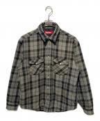 SUPREMEシュプリーム）の古着「QUILTED FLANNEL SHIRT」｜グレー