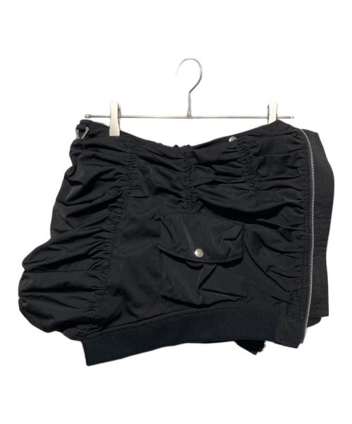 JOSE MOON（ジョゼムーン）JOSE MOON (ジョゼムーン) WRAP MA-1 SKIRT ブラック サイズ:38の古着・服飾アイテム