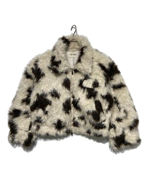 THE TOE（ザ・トゥー）THE TOE (ザ・トゥー) Breite Shaggy Jacket ホワイト×ブラウン サイズ:Sの古着・服飾アイテム