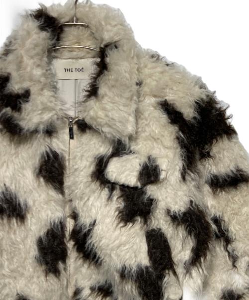 THE TOE（ザ・トゥー）THE TOE (ザ・トゥー) Breite Shaggy Jacket ホワイト×ブラウン サイズ:Sの古着・服飾アイテム