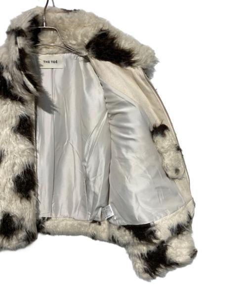 THE TOE（ザ・トゥー）THE TOE (ザ・トゥー) Breite Shaggy Jacket ホワイト×ブラウン サイズ:Sの古着・服飾アイテム