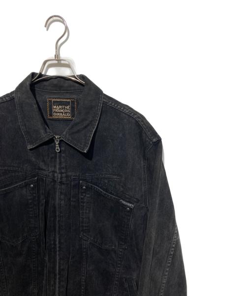 MARITHE+FRANCOIS GIRBAUD（マリテフランソワジルボー）MARITHE+FRANCOIS GIRBAUD (マリテフランソワジルボー) 00s ジップアップデニムジャケット ブラック サイズ:XLの古着・服飾アイテム