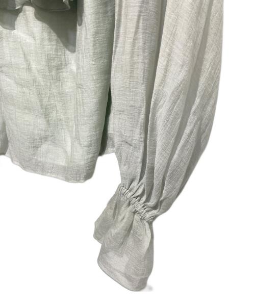 sheller（シェリエ）sheller (シェリエ) 2way ruffle flill blouse グリーン サイズ:Freeの古着・服飾アイテム