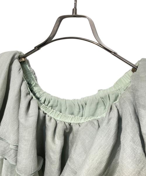 sheller（シェリエ）sheller (シェリエ) 2way ruffle flill blouse グリーン サイズ:Freeの古着・服飾アイテム